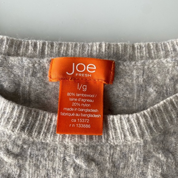 Grey cable knit wool sweater - Picture 3 of 3